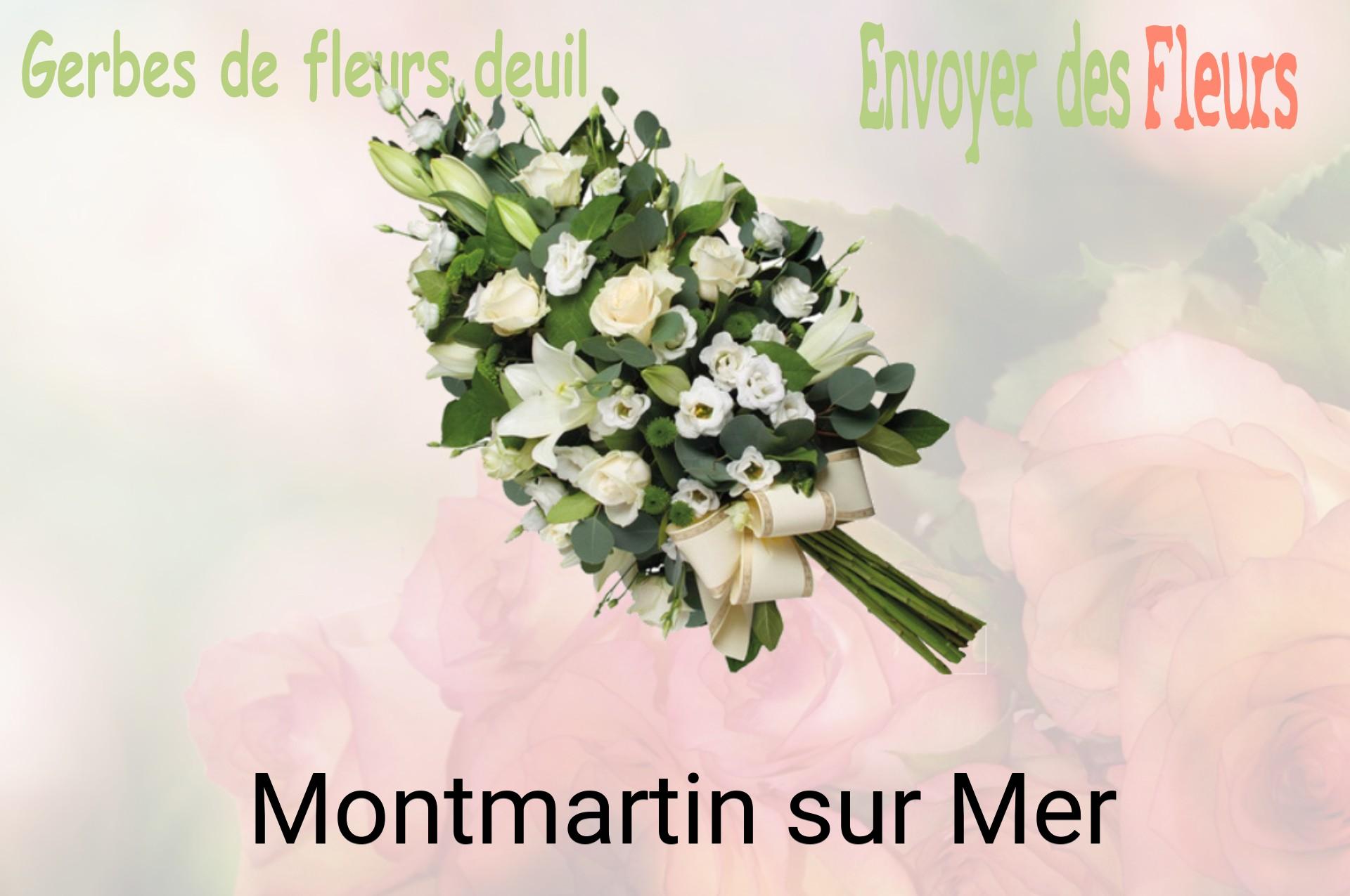 Gerbe de fleurs de deuil livrée à Montmartin-sur-Mer